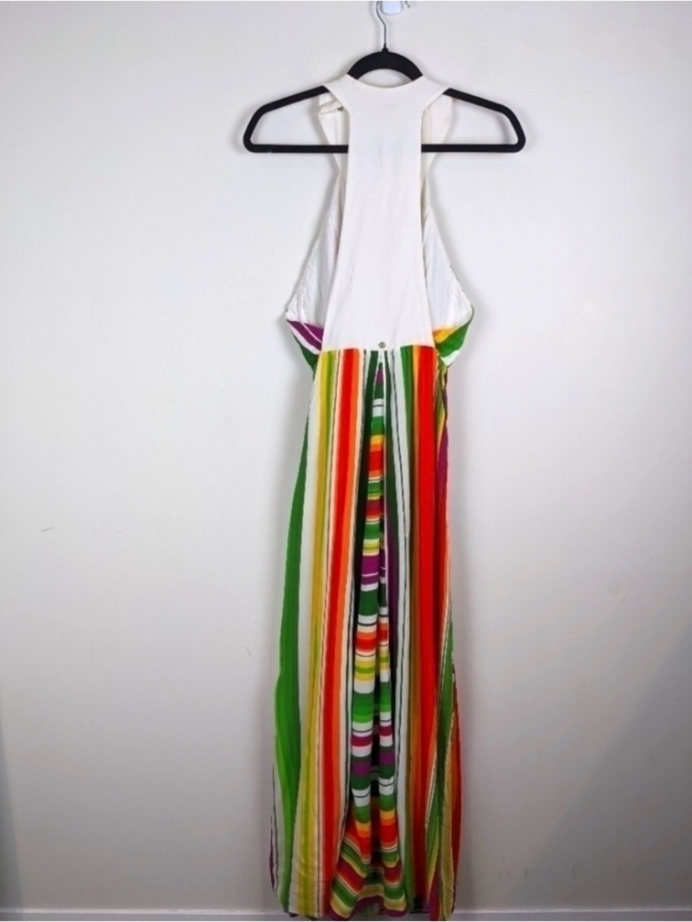 🌈 Farm Rio Rainbow Maxi Halter Dress - Eclectic & Cotton - Picture 8 of 13